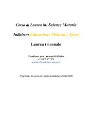 Indirizzo: Educazione Motoria e Sport Laurea triennale - Scienze ...