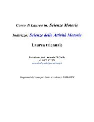 Scienze Motorie Corso di Laurea in - Scienze motorie - UniversitÃ  ...