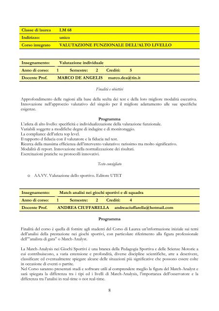 lm68 - Scienze motorie