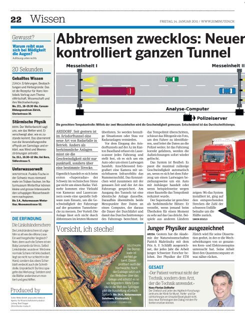 Abbremsen zwecklos: Neuer Radar kontrolliert ... - Scitec-Media