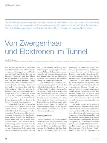 Von Zwergenhaar und Elektronen im Tunnel - Scitec-Media | Beat ...