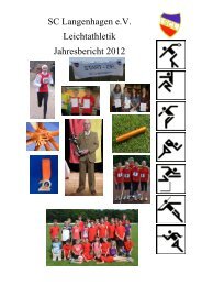 SC Langenhagen e.V. Leichtathletik Jahresbericht 2012