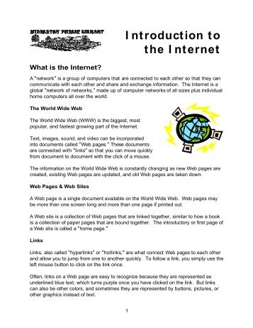 Introduction to the Internet