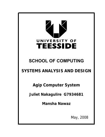 agip (uganda) limited - School of Computing - University of Teesside