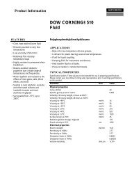 DOW CORNING® 510 Fluid Product Information