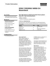 DOW CORNING® MB50-314 Masterbatch Product Information