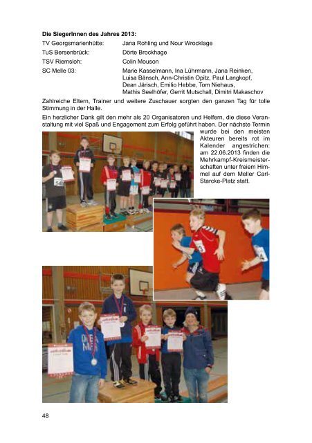 Impressum "Club Info" - SC Melle 03 Heft Nr. 40 Herausgeber: SC ...