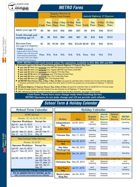 HEADWAYS - Santa Cruz METRO