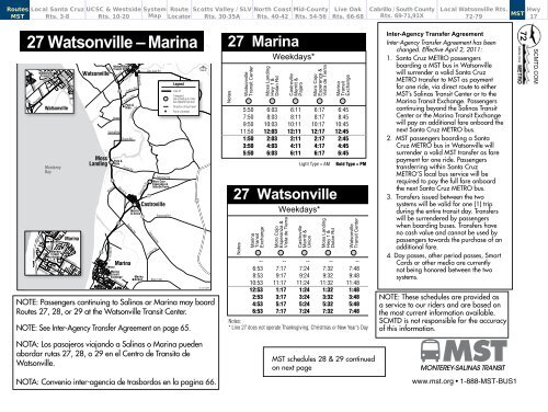 HEADWAYS - Santa Cruz METRO