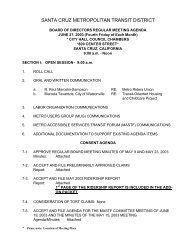 SCMTD June 2003 Board of Directors Agendas - Santa Cruz METRO