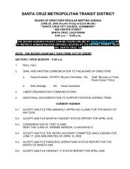 SCMTD Board of Directors Agenda of June 26, 2009 - Santa Cruz ...