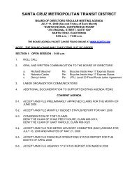 SCMTD June 2003 Board of Directors Agendas - Santa Cruz METRO SCMTD June 2003 Board of Directors Agendas - Santa Cruz METRO