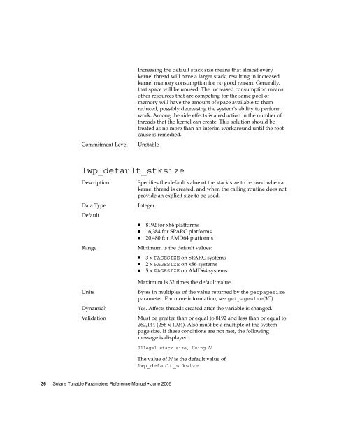 Solaris Tunable Parameters Reference Manual - SCN Research