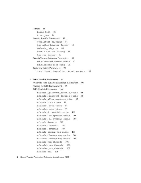 Solaris Tunable Parameters Reference Manual - SCN Research