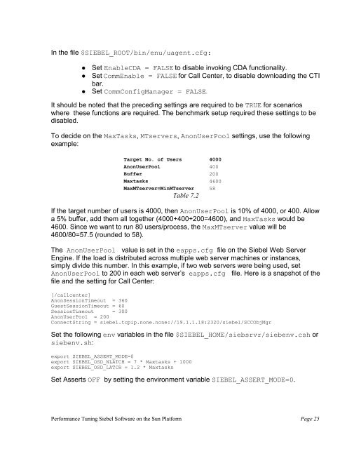 Performance Tuning Siebel Software on the Sun Platform