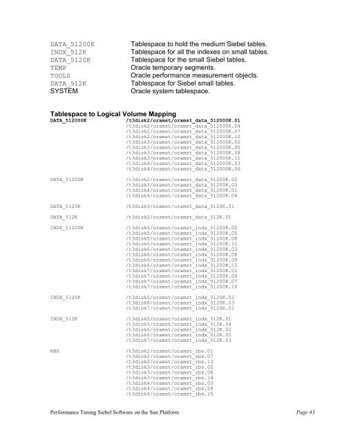 Performance Tuning Siebel Software on the Sun Platform