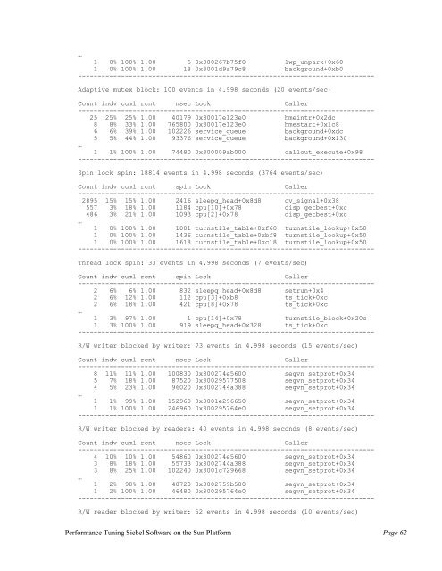 Performance Tuning Siebel Software on the Sun Platform