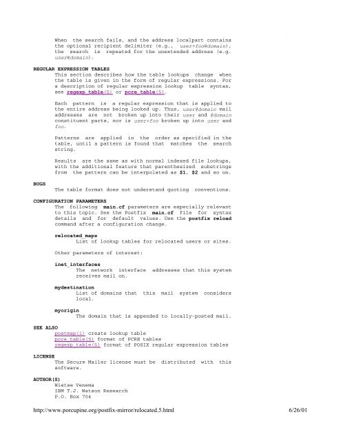 Postfix Overview - Introduction - SCN Research