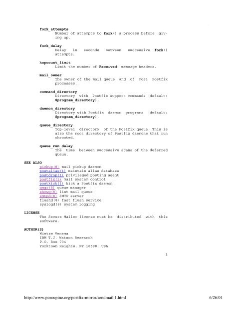 Postfix Overview - Introduction - SCN Research