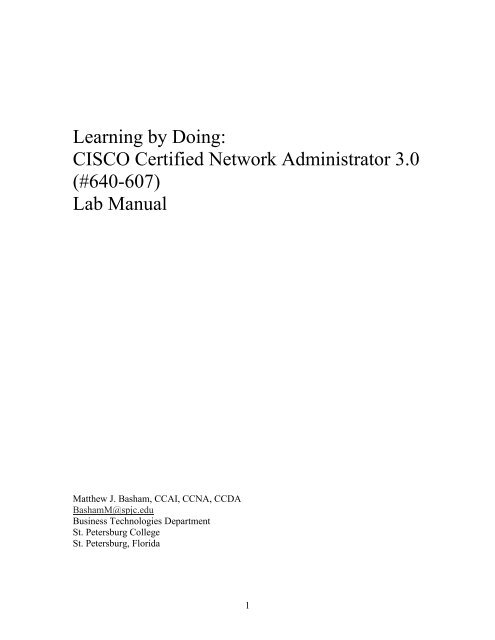 Learning by Doing: CISCO Certified Network ... - SCN Research