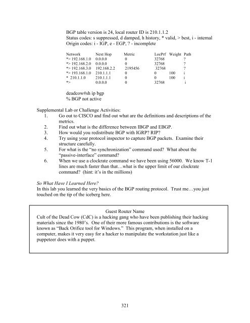 Learning by Doing: CISCO Certified Network ... - SCN Research