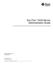 Sun Fire V445 Server Administration Guide - SCN Research