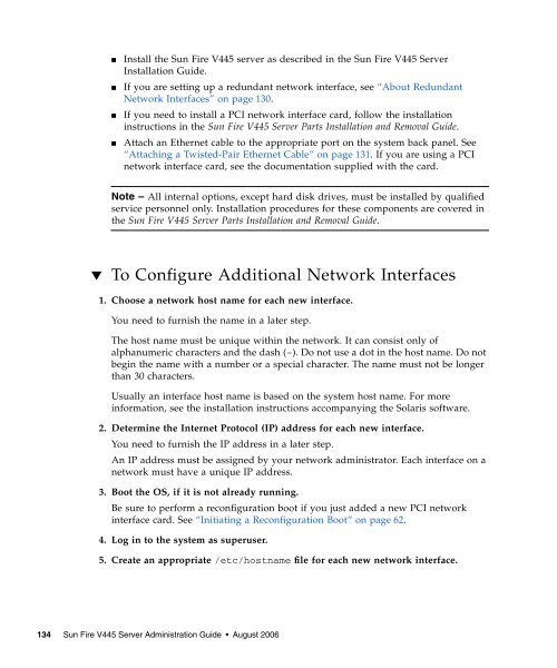 Sun Fire V445 Server Administration Guide - SCN Research