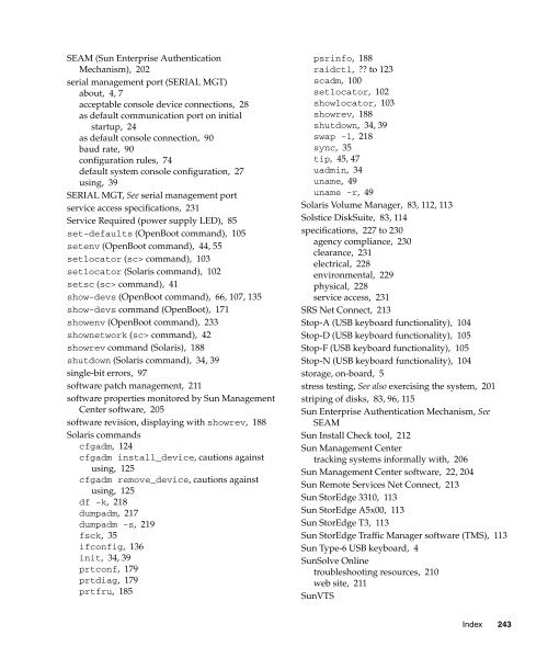 Sun Fire V445 Server Administration Guide - SCN Research