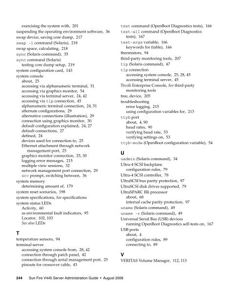 Sun Fire V445 Server Administration Guide - SCN Research