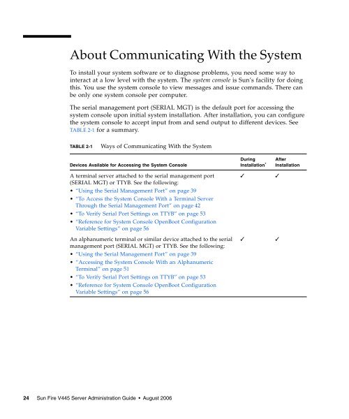 Sun Fire V445 Server Administration Guide - SCN Research