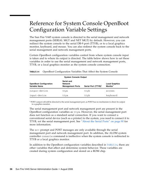 Sun Fire V445 Server Administration Guide - SCN Research