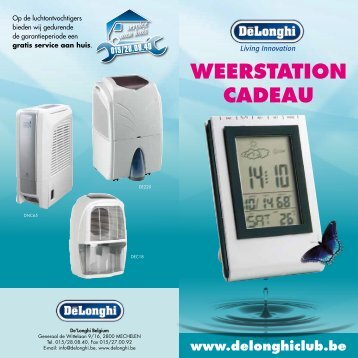 WEERSTATION CADEAU www.delonghiclub.be