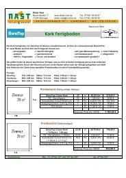 Kork Fertigboden - Dieter Nast