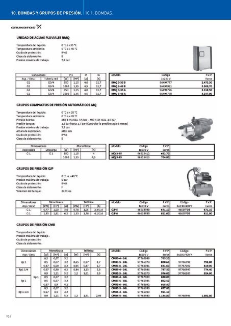 10. BOMBAS Y GRUPOS DE PRESIÃN. - Fontgas