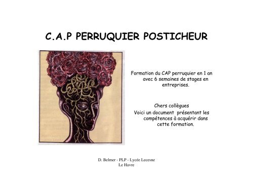 cap perruquier posticheur - SBSSA Rouen