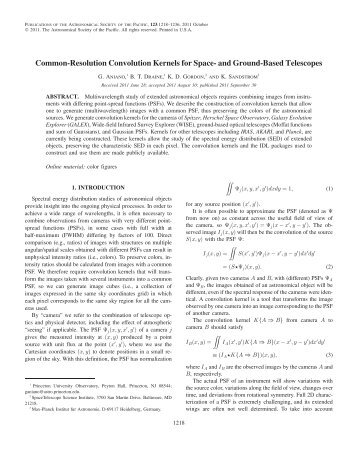 Common-Resolution Convolution Kernels for Space- and ... - Caltech