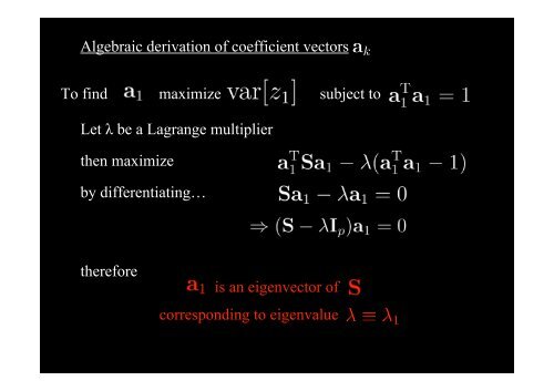 an introduction to Principal Component Analysis (PCA)