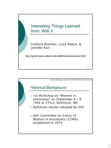 PDF version of our summary at "2nd Friday" - Caltech