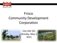 Frisco Community Development Corporation - City of Frisco