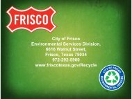 City of Frisco Environmental Services Division