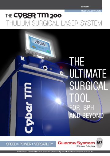 THE ULTIMATE SURGICAL TOOL - Quanta System