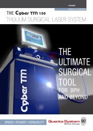 THE ULTIMATE SURGICAL TOOL - Quanta System