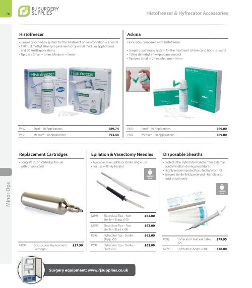 The Full Catalogue - RJ Surgery Supplies