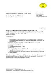 Einladung zur Mitgliederversammlung des SCO 04 e.V.