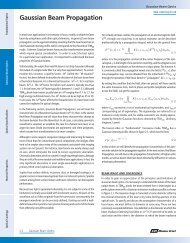 Gaussian Beam Propagation - CVI Melles Griot Technical Guide, Vol ...