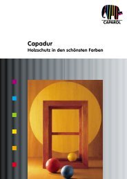 Capadur Das neue Holzschutzprogramm in  Spitzen-Qualität - Caparol