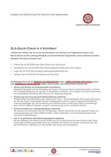 SLA-Quick-Check in 4 Schritten! - SCOPAR Scientific Consulting ...