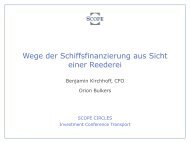 Schiffsfinanzierung aktuell â ein Abriss - Scope