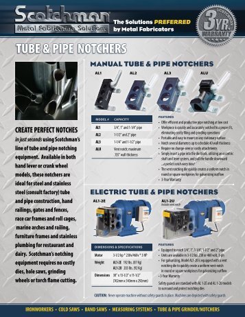 tUbe & pipe notChers - Scotchman Industries