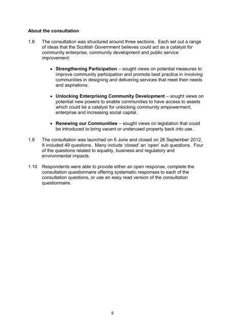 Consultation On The Proposed Community Empowerment - Scottish ...